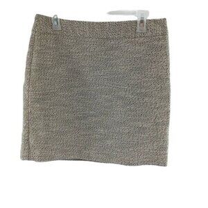 Loft Womens Size 8 Gray Textured Mini Skirt Career Work Office Casual Bottom